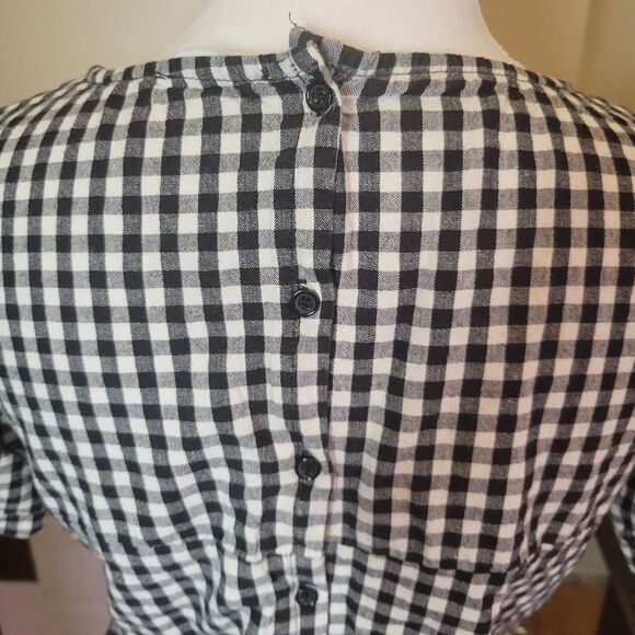 Mod Ref Blouse Top White Black Size Medium - Picture 3 of 9